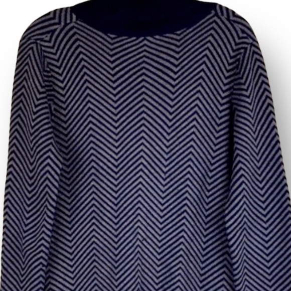 KERISMA Cashmere Blend Chevron Pattern Knit Open Front Cardigan Size L - Picture 8 of 10